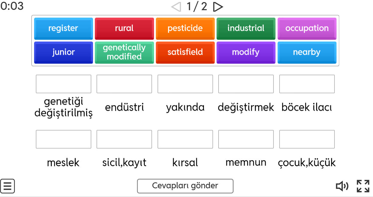 Multi English 6 - Vocabulary 1