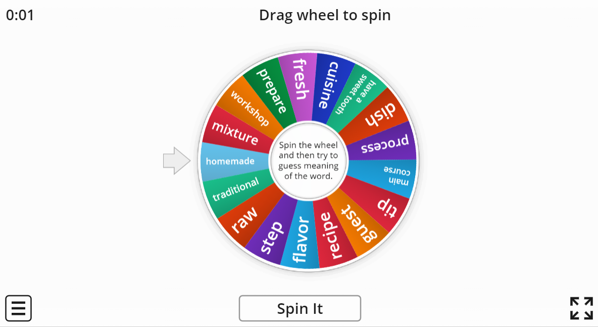 Vocabulary 2 - Random Wheel