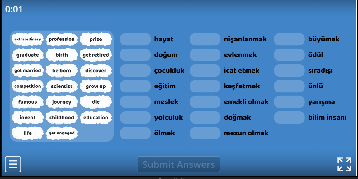 Biographies Vocabulary 1