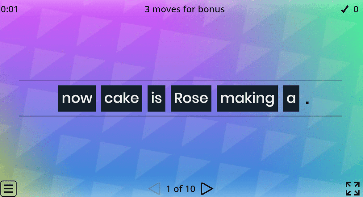 Unscramble the Sentences (Present Continuous Tense)