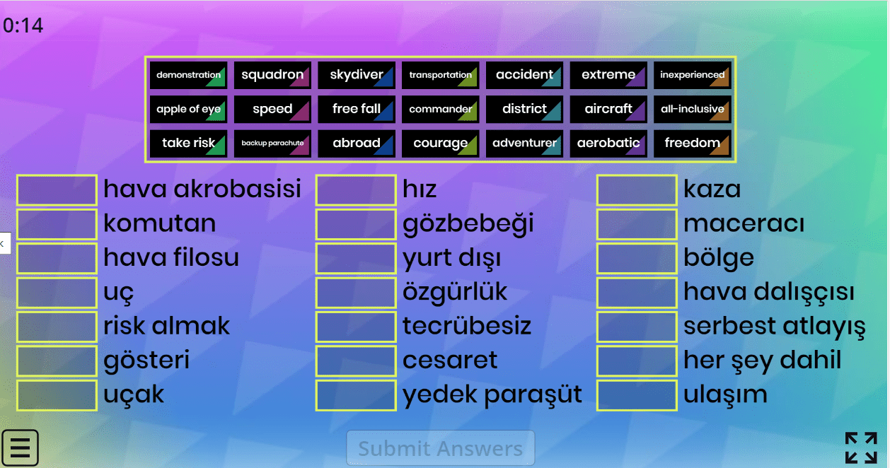 Adventures Vocabulary