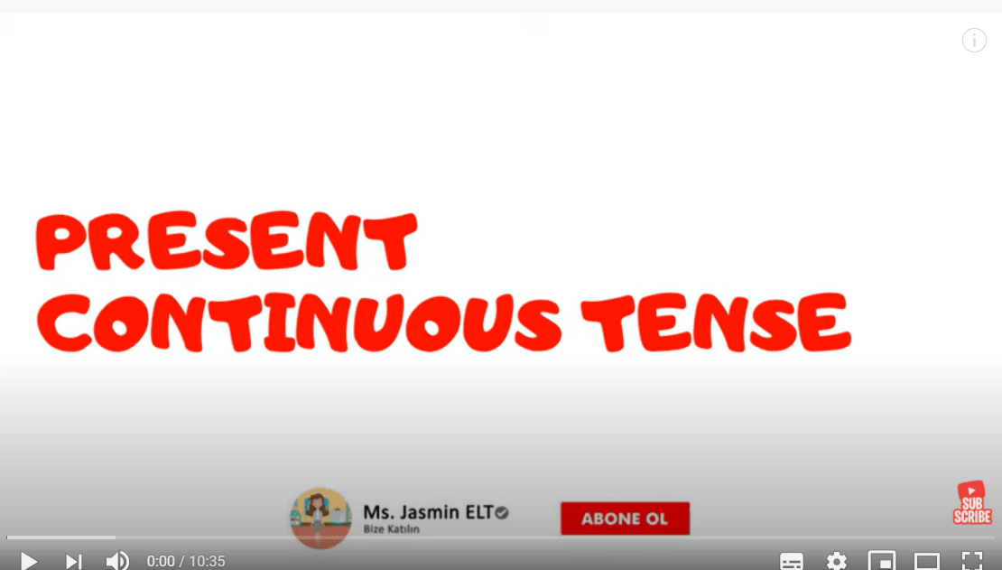 Present Continuous Tense by Ms.Jasmin ELT