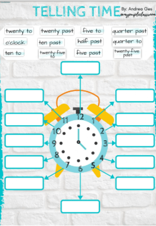 5.4 Telling the time by Mypurpleclassroom
