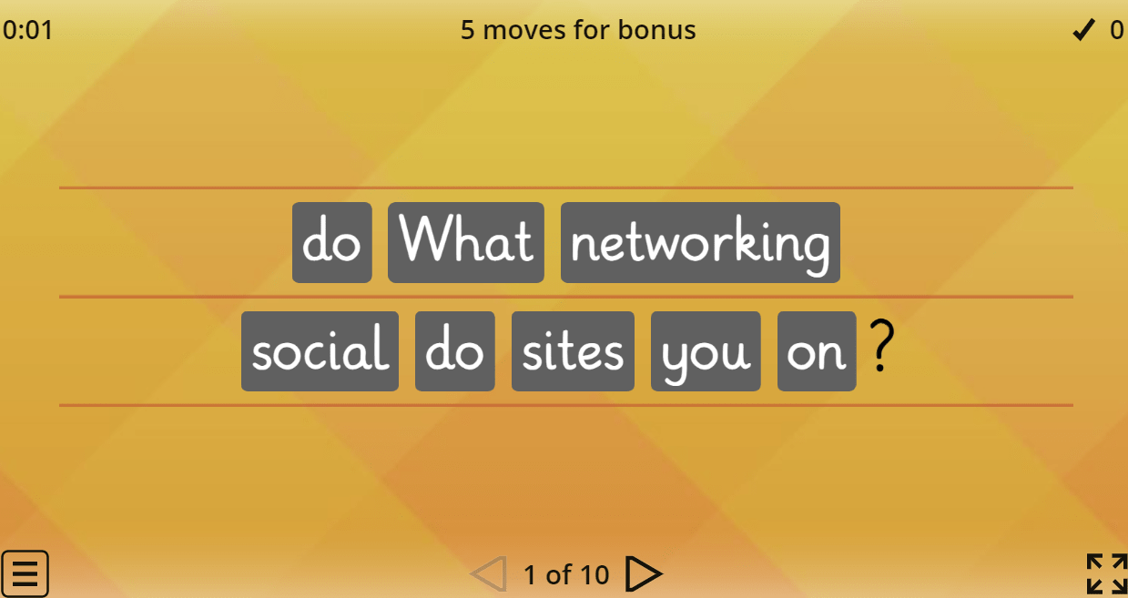 8.5 Unscramble the sentences