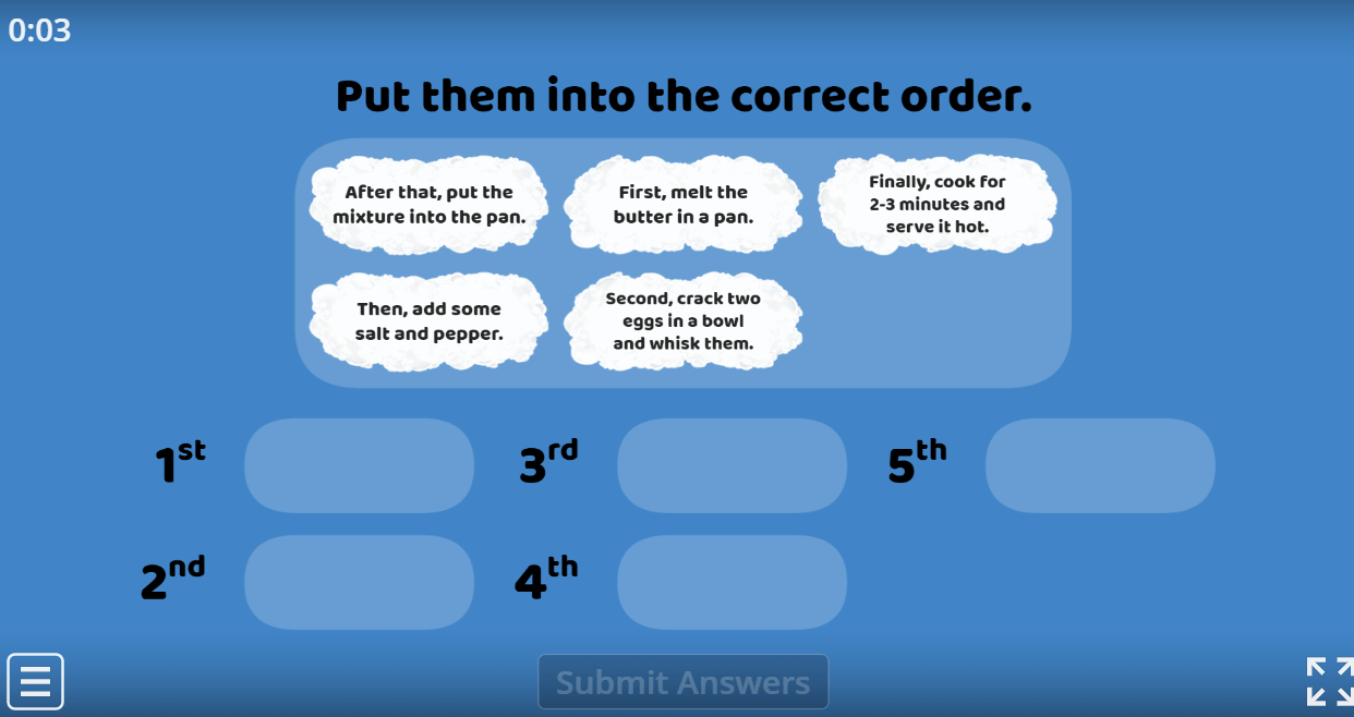 8.3 How to make an Omelette