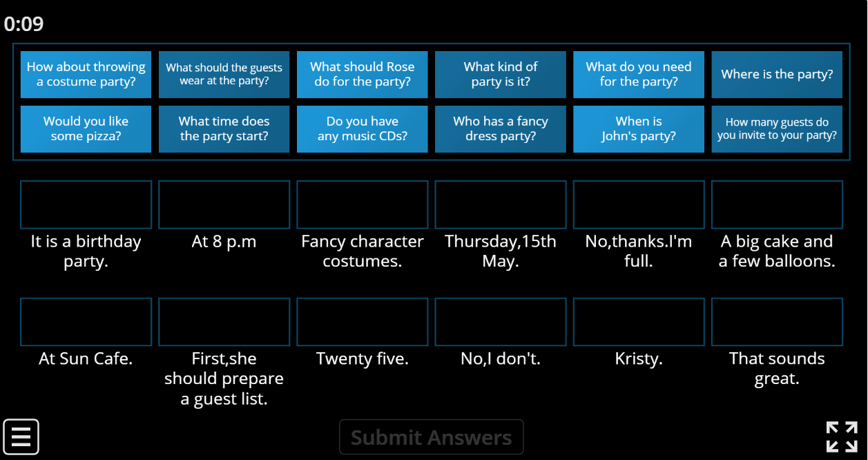 7.6 Answer the questions (7.Sınıf İngilizce Celebrations)