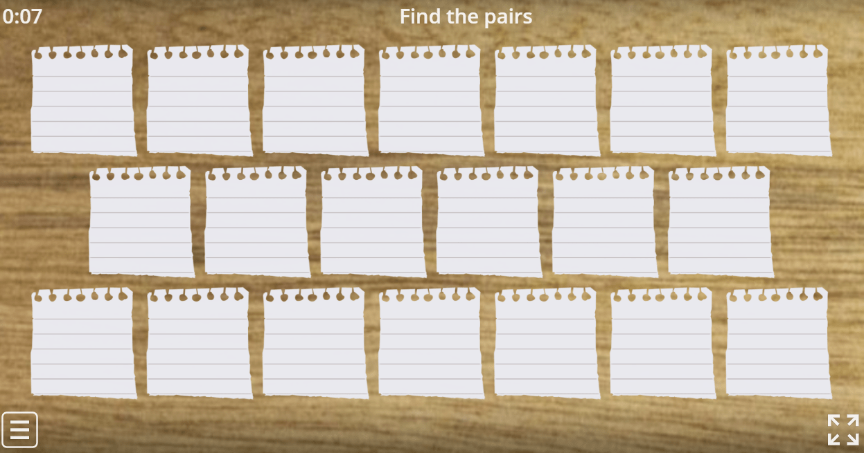 5.8 Sports Matching Pairs (5.Sınıf İngilizce Fitness)