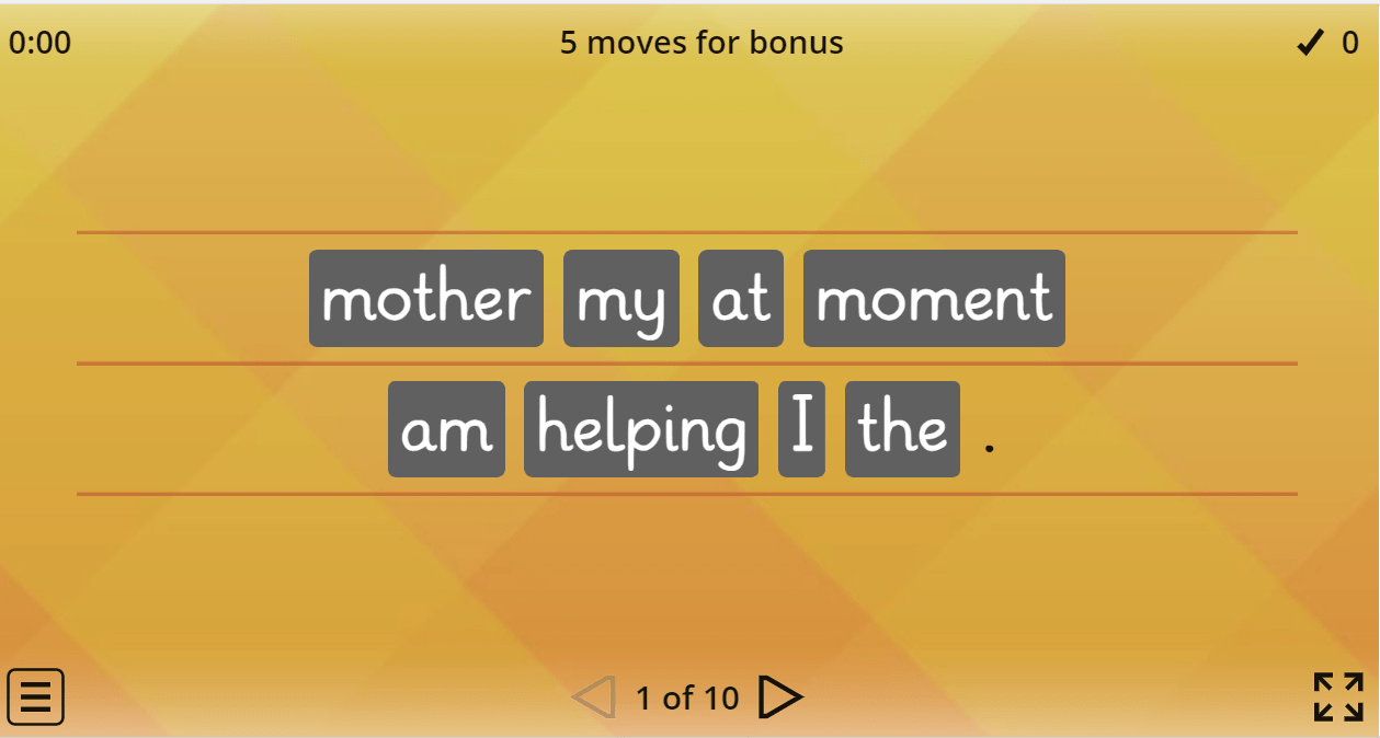 5.9 Present Continuous Tense Unscramble (5.Sınıf İngilizce Animal Shelter)