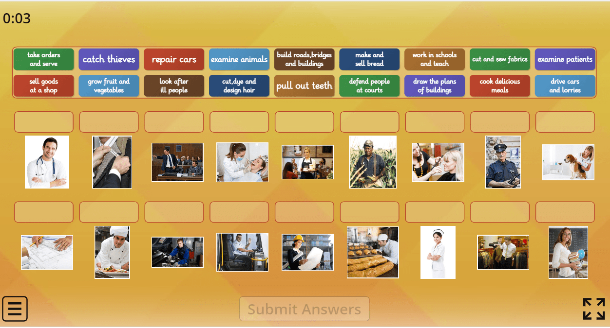 6.6 Occupations Match up  (6.Sınıf İngilizce Occupations)