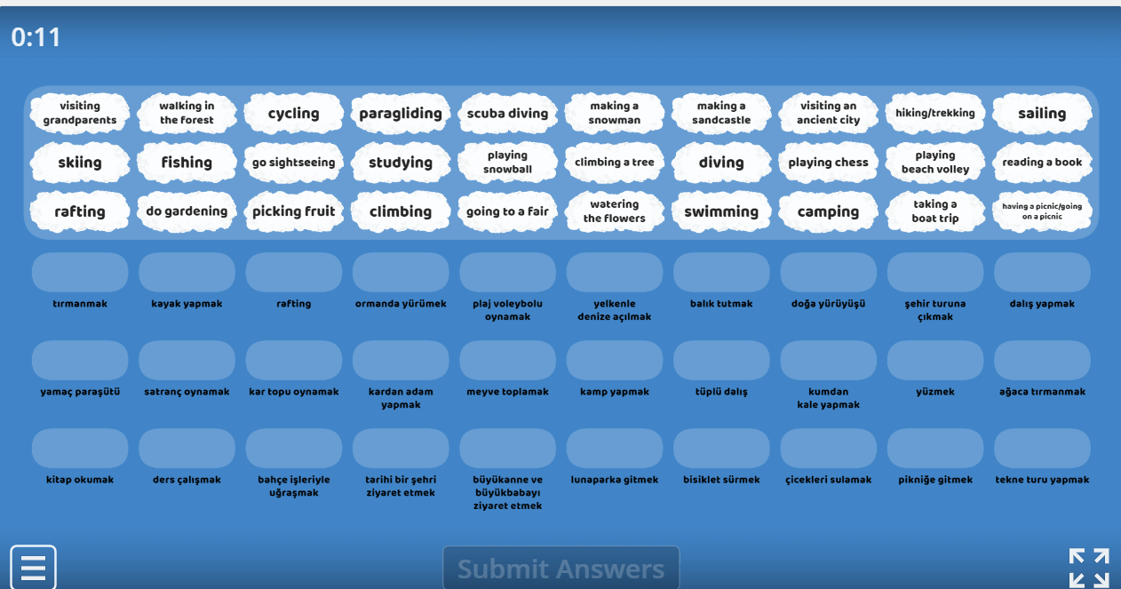 6.7 Holiday Activities (6.sınıf İngilizce Holidays)
