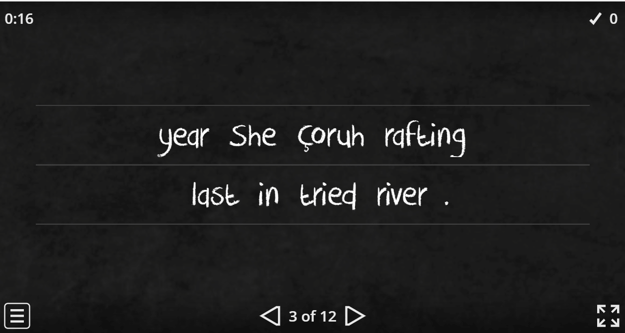 6.7 Holidays - Unscramble the sentences