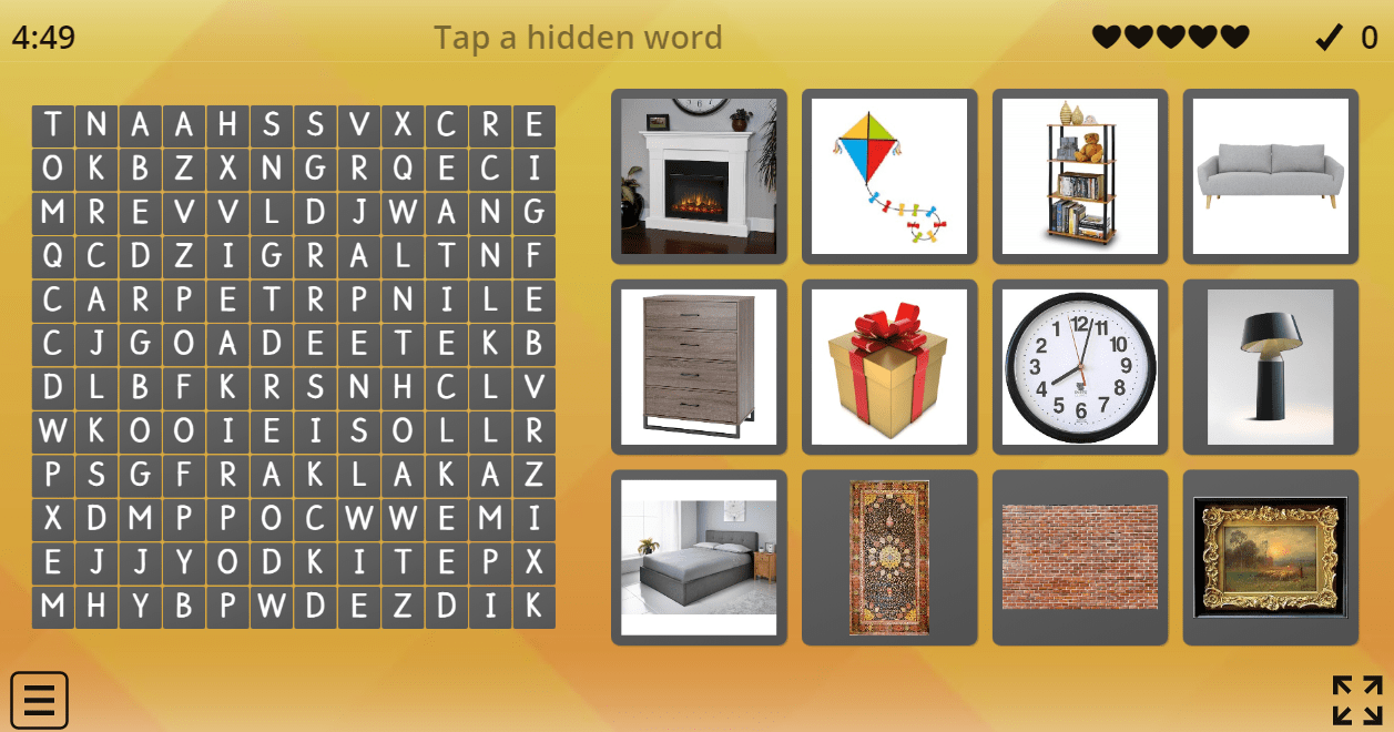 6.8 Bookworms Vocabulary (Objects) (6.Sınıf İngilizce Oyun)