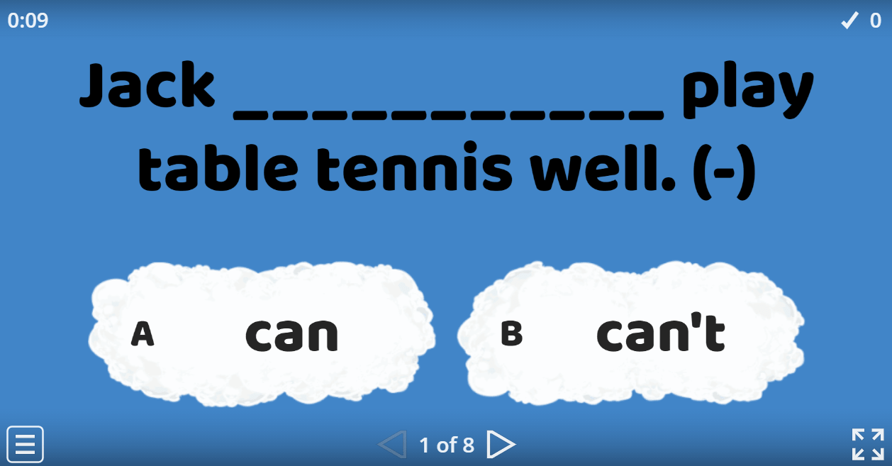 5.8 Can/Can't Exercise (5.Sınıf Fitness Grammar)