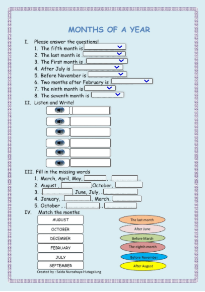 5.4 Months of a year by Saida_Hatagulang