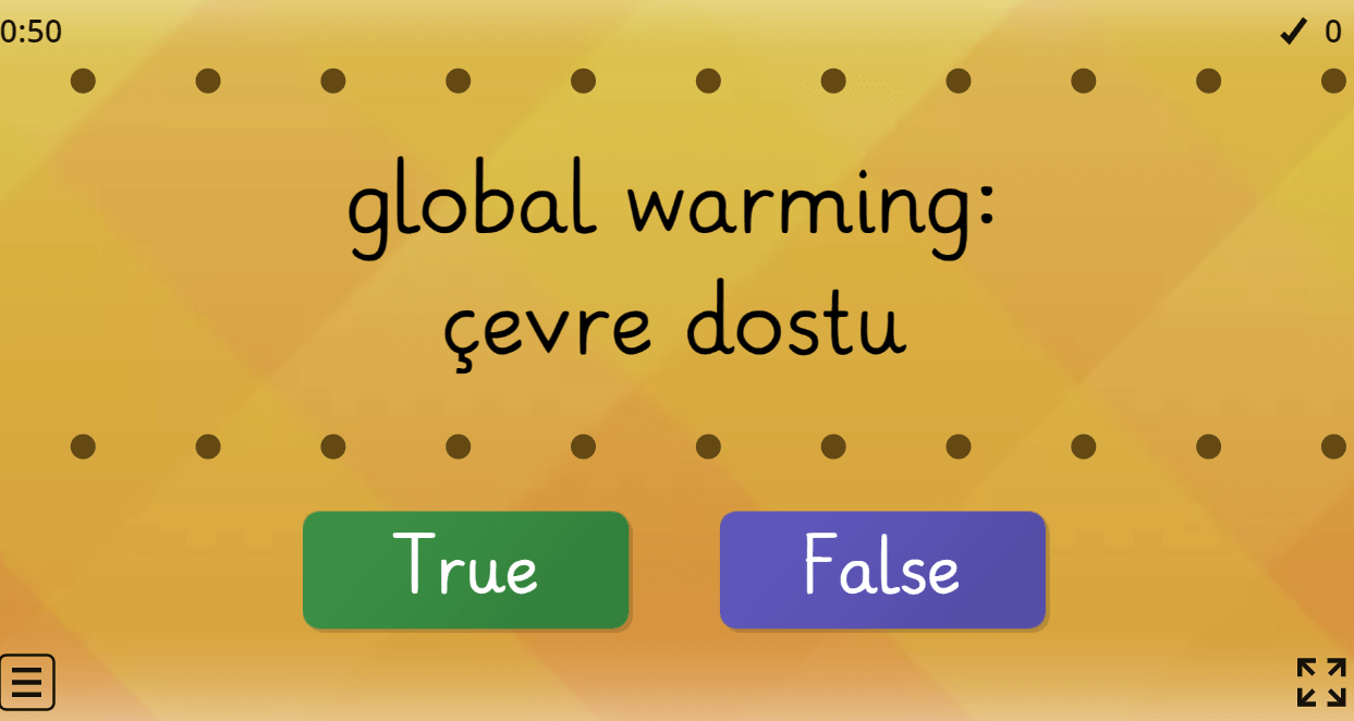 7.9 Environment T/F Game (7.Sınıf İngilizce)
