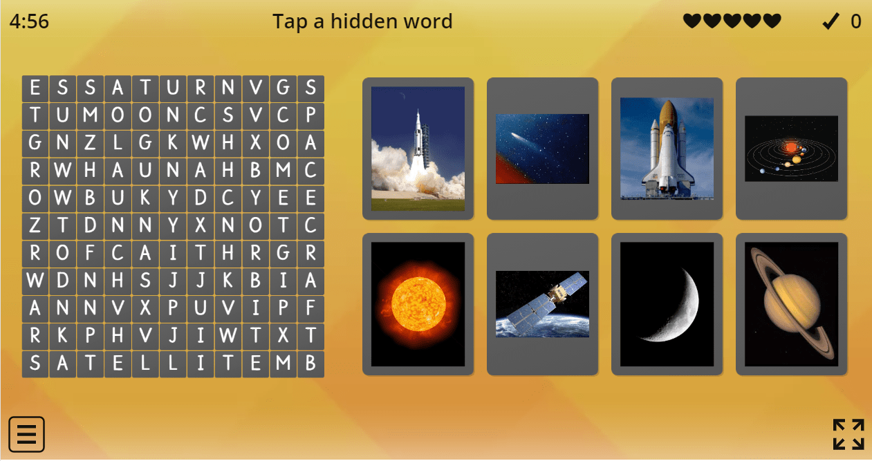 7.10 Planets (Wordsearch) (7.Sınıf İngilizce)