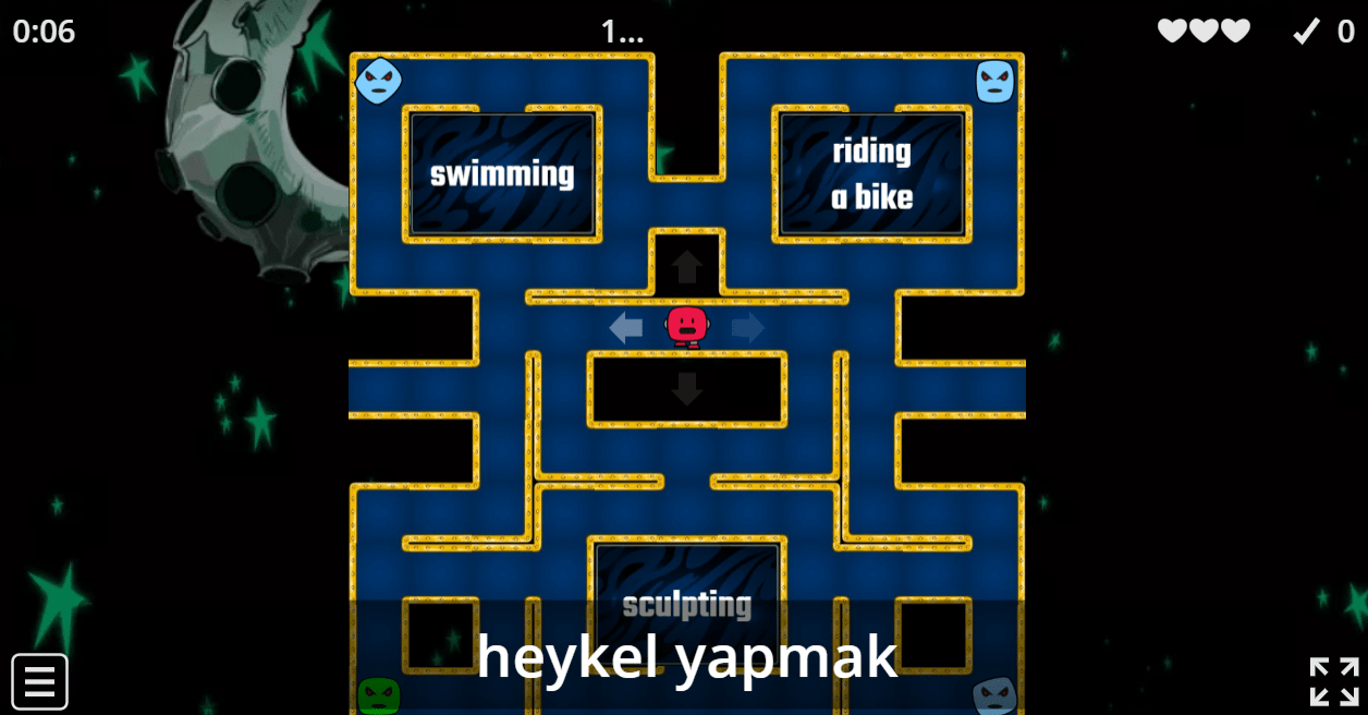 5.3 Hobbies (Maze Chase Game) (5.Sınıf İngilizce Oyun)