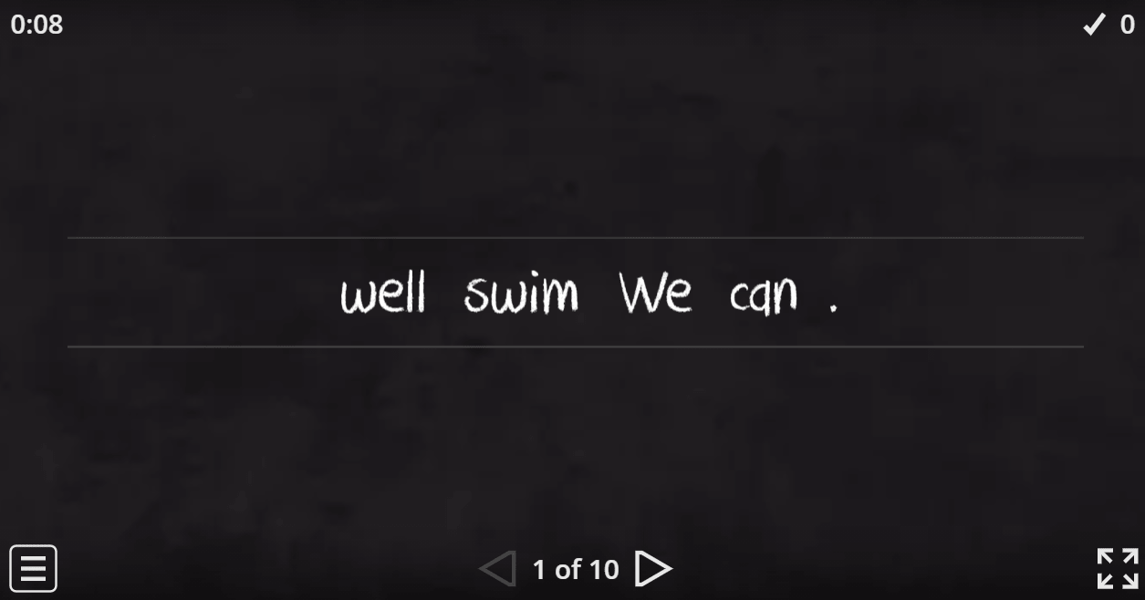 5.3 Can/Can't (Unjuble the Sentence) (5.Sınıf İngilizce Oyun)