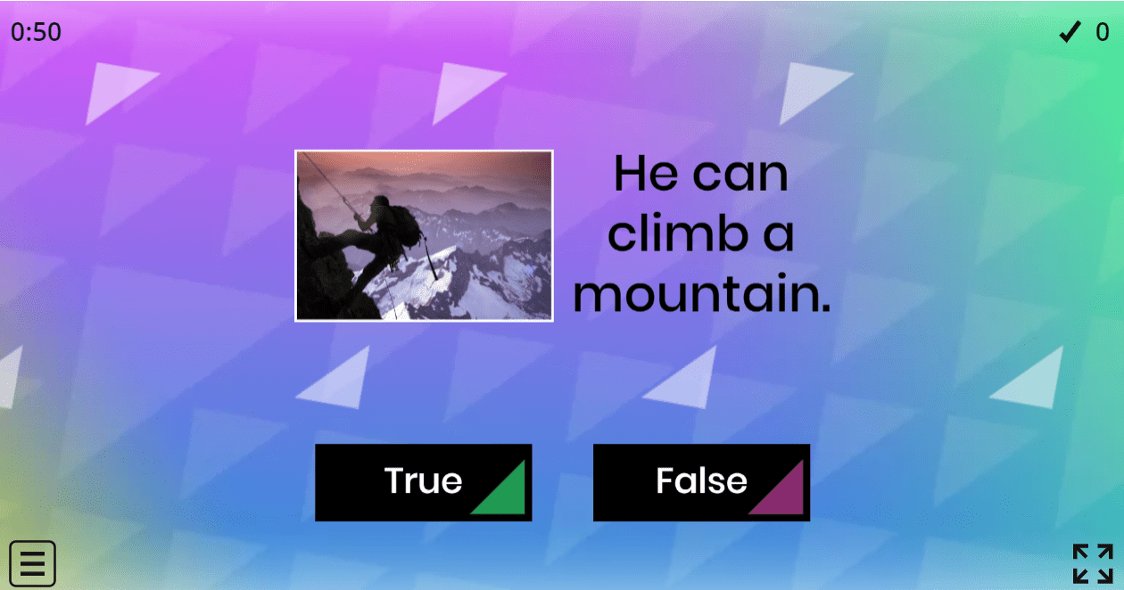 5.3 Can/Can't (T/F Game) (5.Sınıf İngilizce Oyun)