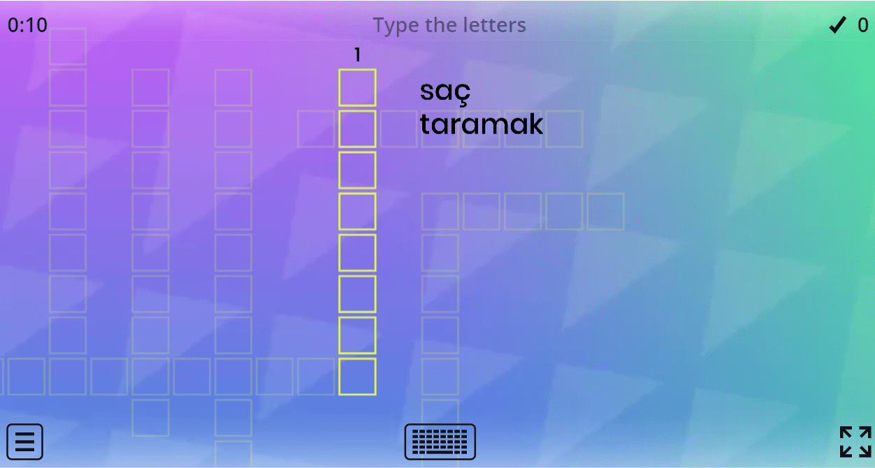 5.4 Daily Routines (Crossword Puzzle) (5.Sınıf İngilizce Oyun)