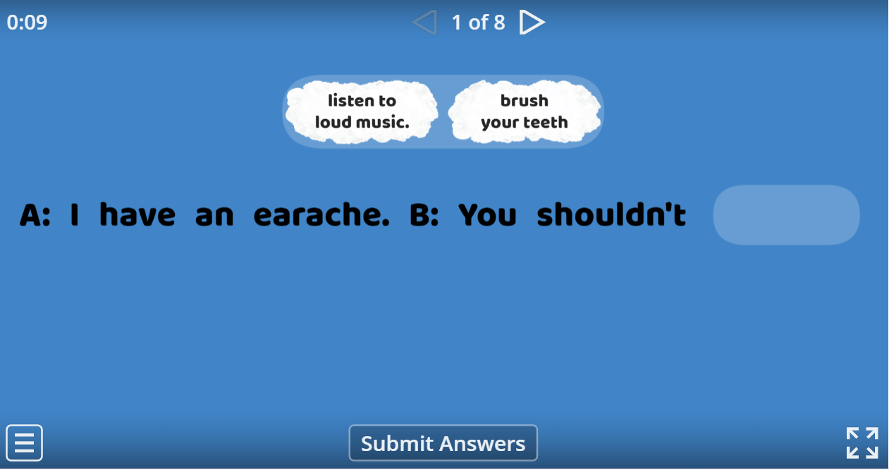 5.5 Illnesses and Suggestions 2 (5.Sınıf İngilizce Oyun)