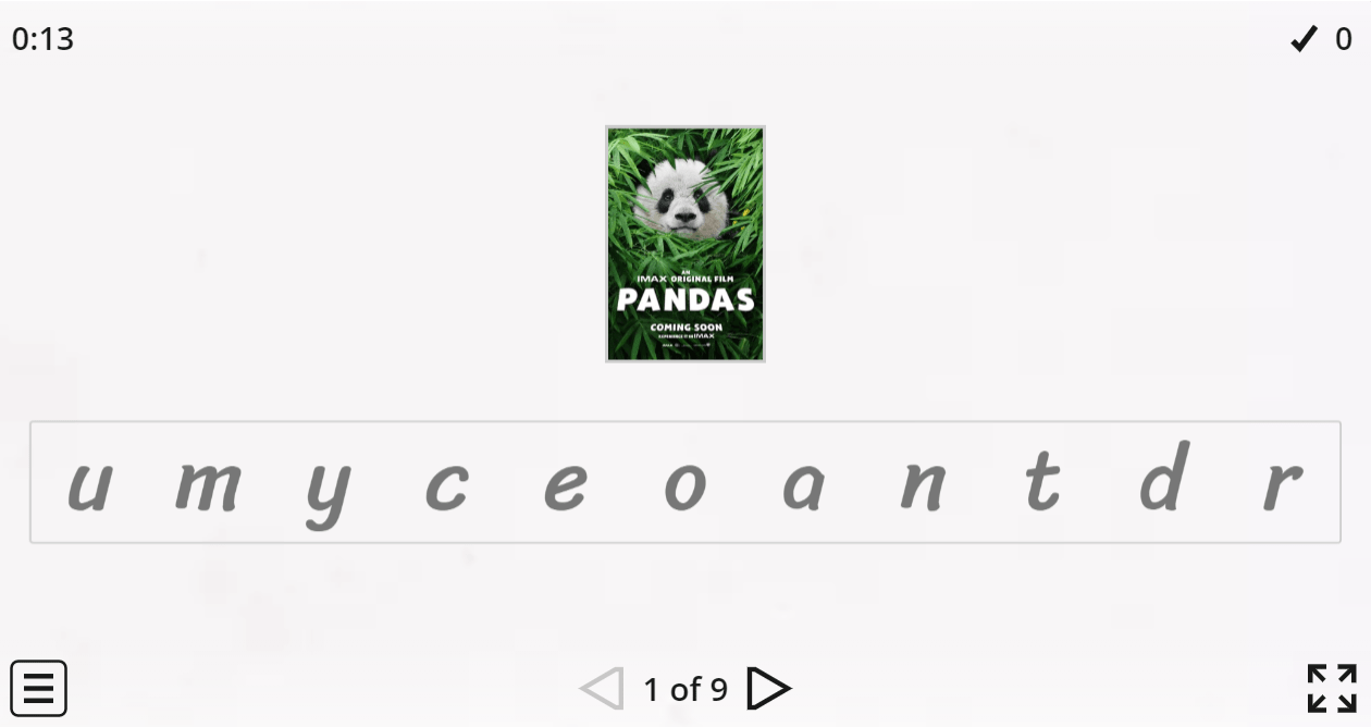 5.6 Types Of Movies (Anagram)