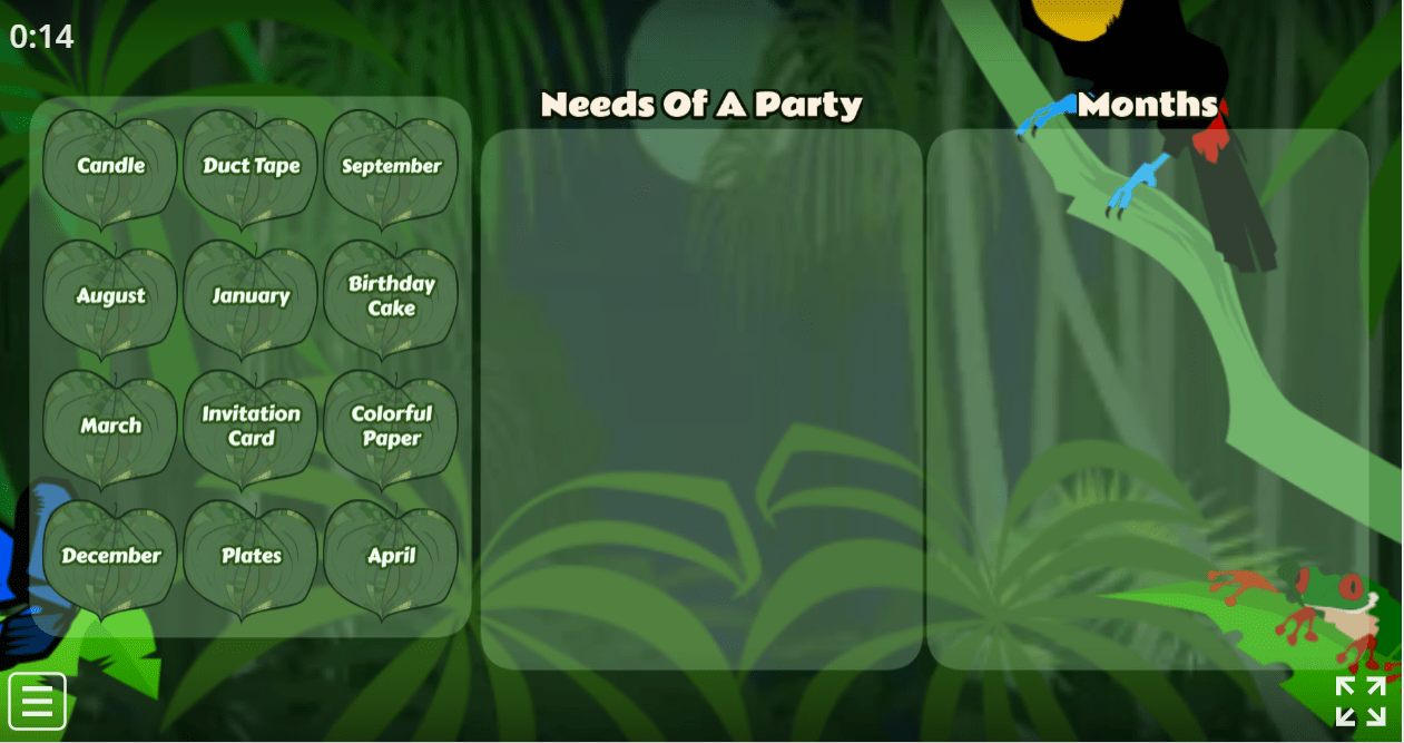 5.7 Needs Of A Party & Months (5. Sınıf İngilizce Oyun)