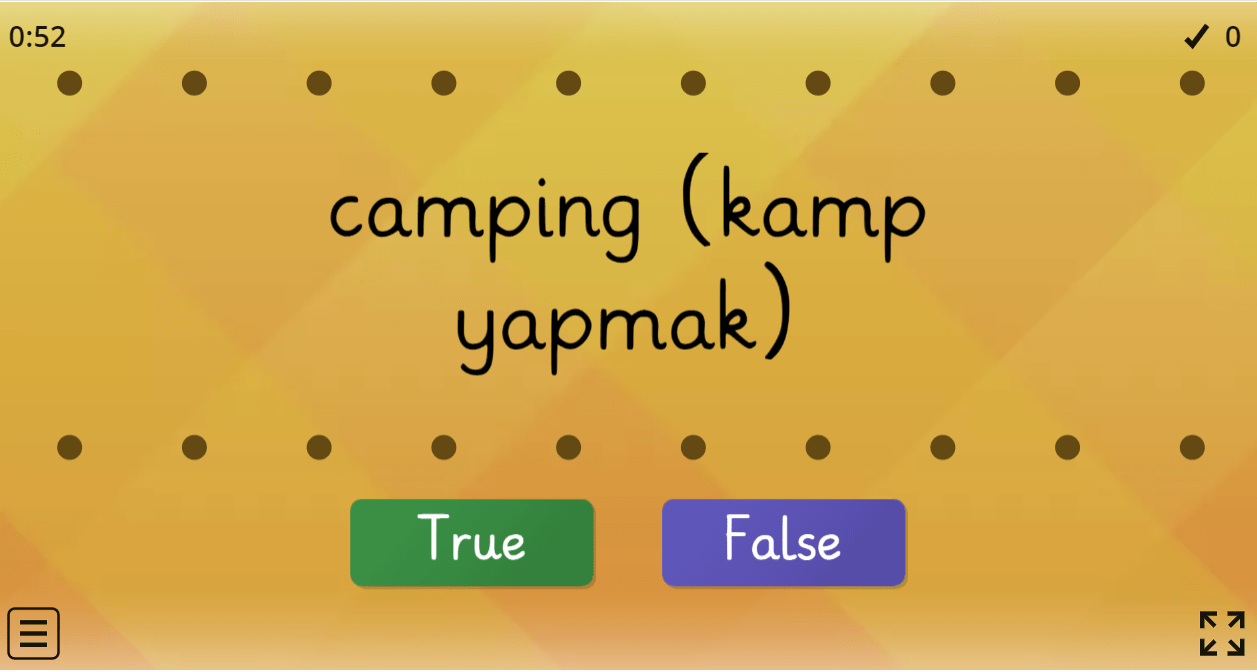 5.8 Fitness Activities (T/F Game) (5. Sınıf İngilizce Oyun)