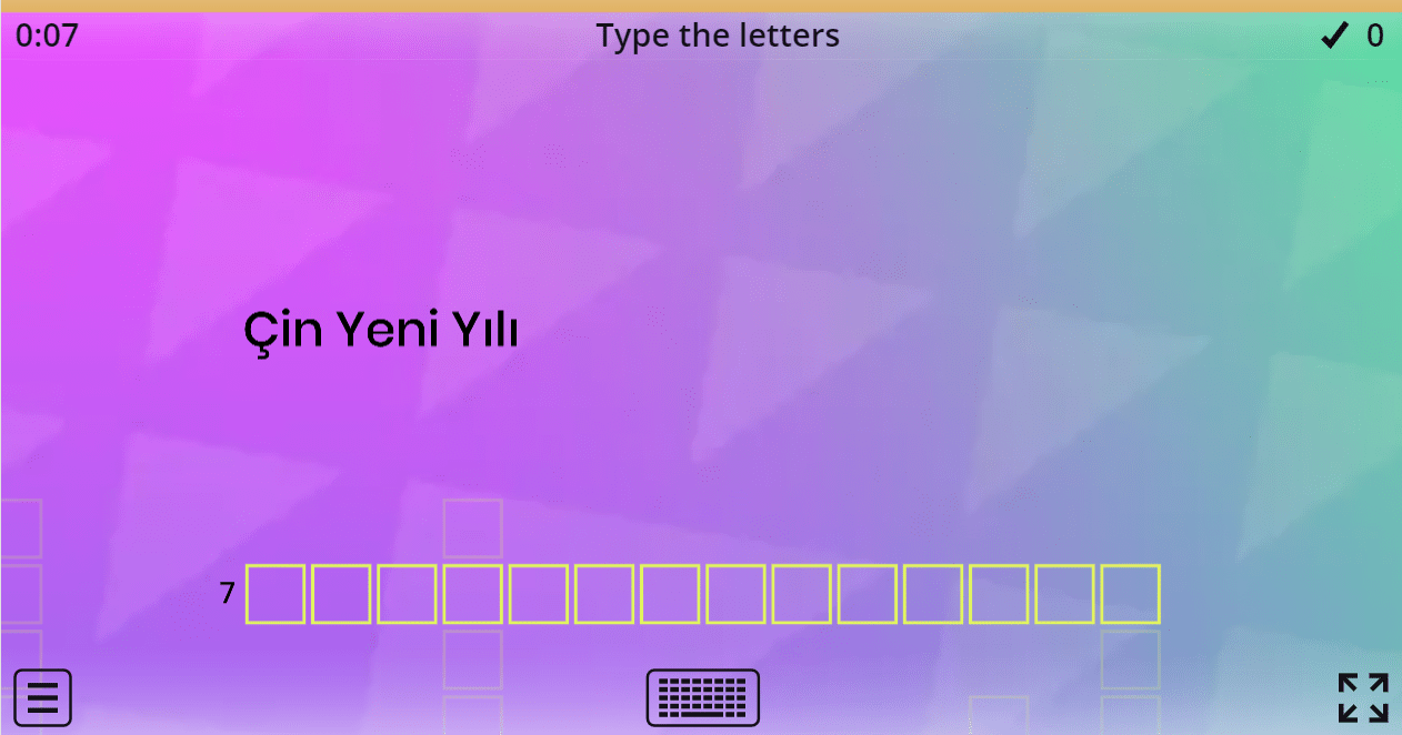 5.10 Festivals (Crossword Puzzle) (5.Sınıf İngilizce Oyun)