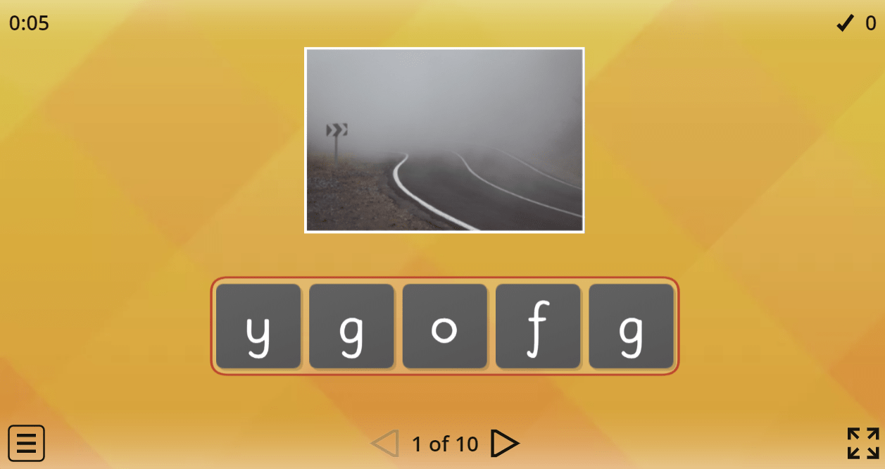 6.4 Weather Conditions (Anagram Game) (Secondary School Game)