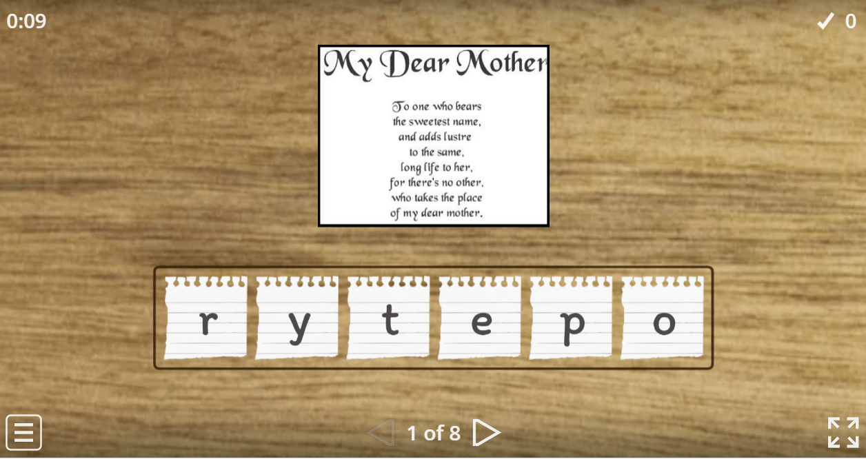 6.8 Types Of Books (Anagram Game) (6. Sınıf İngilizce Oyunlar)