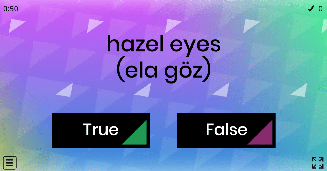 7.1 Appearance (T/F Game) (7. Sınıf İngilizce Oyunlar)