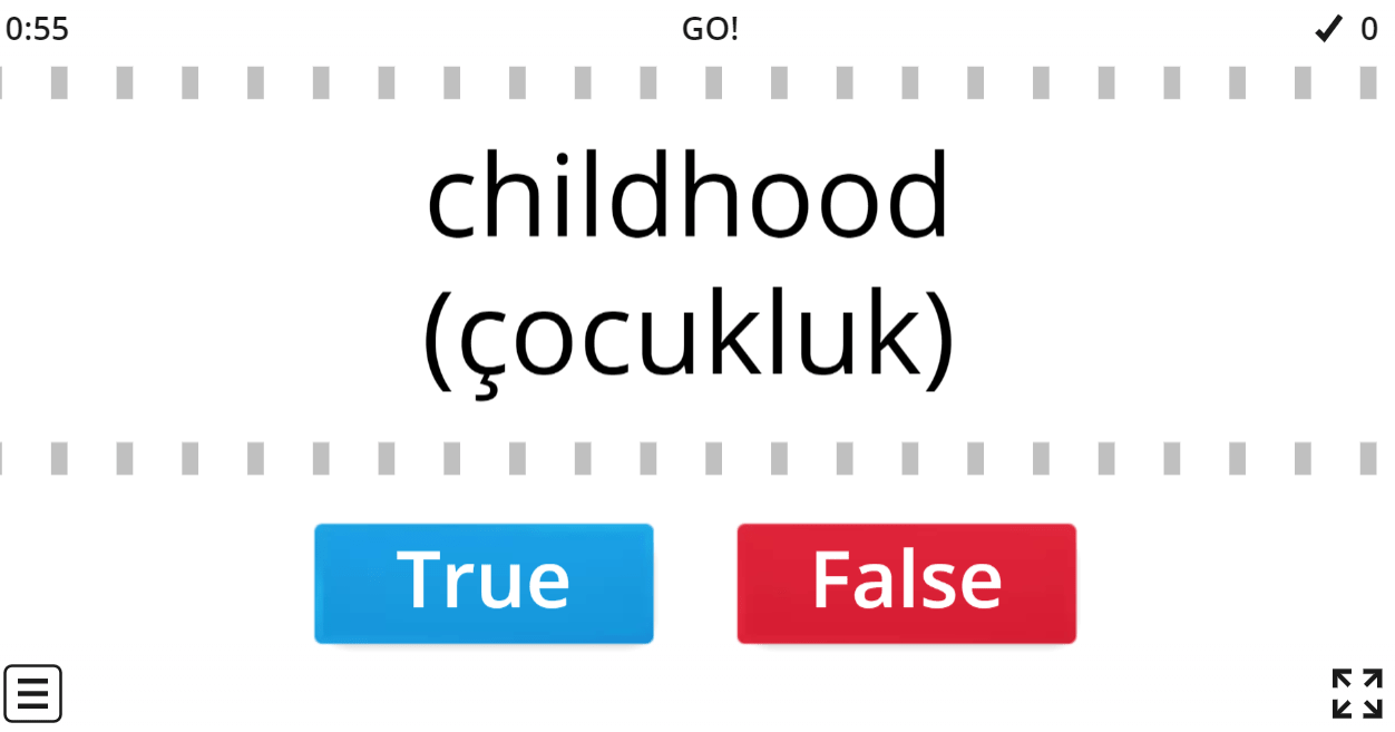 7.3 Biographies Vocabulary (T/F Game) (7. Sınıf İngilizce Oyun)