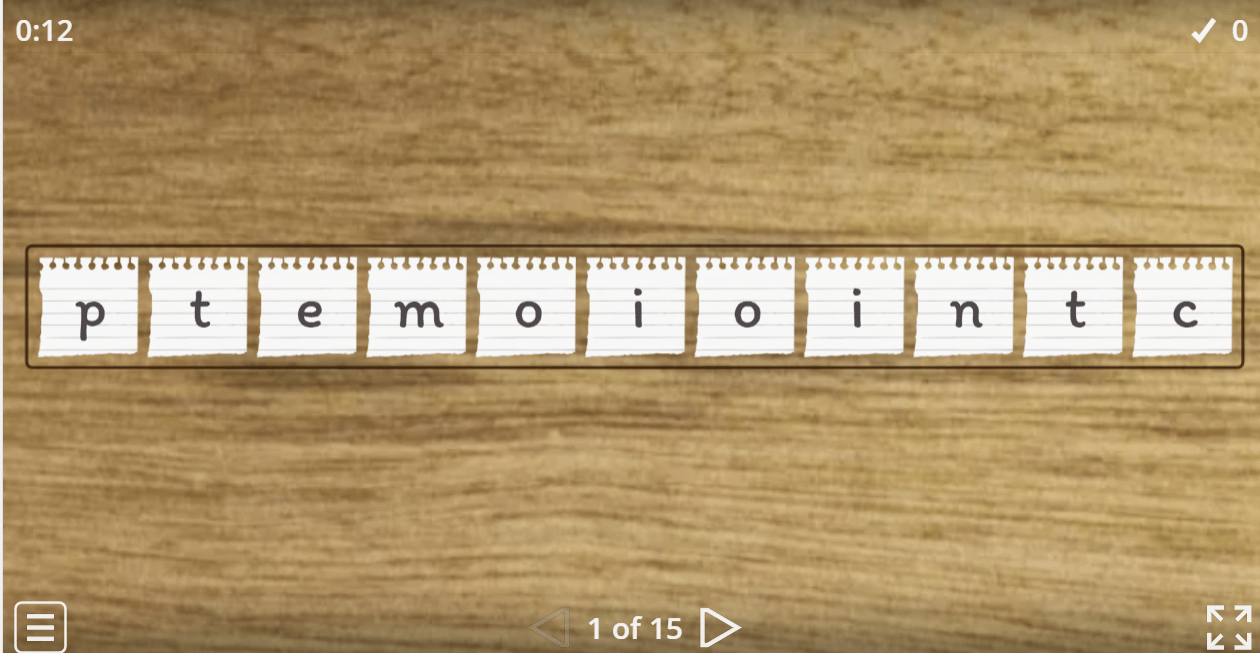 7.3 Biographies Vocabulary (Anagram Game) (Secondary School English Games)